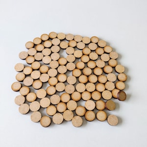 Tree Slices 12 Ct, Mini Wooden Circles 1.25 2.25 In, Small Wood