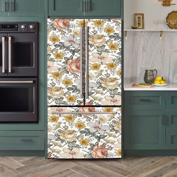 Refrigerator Wrap Vinyl Etsy