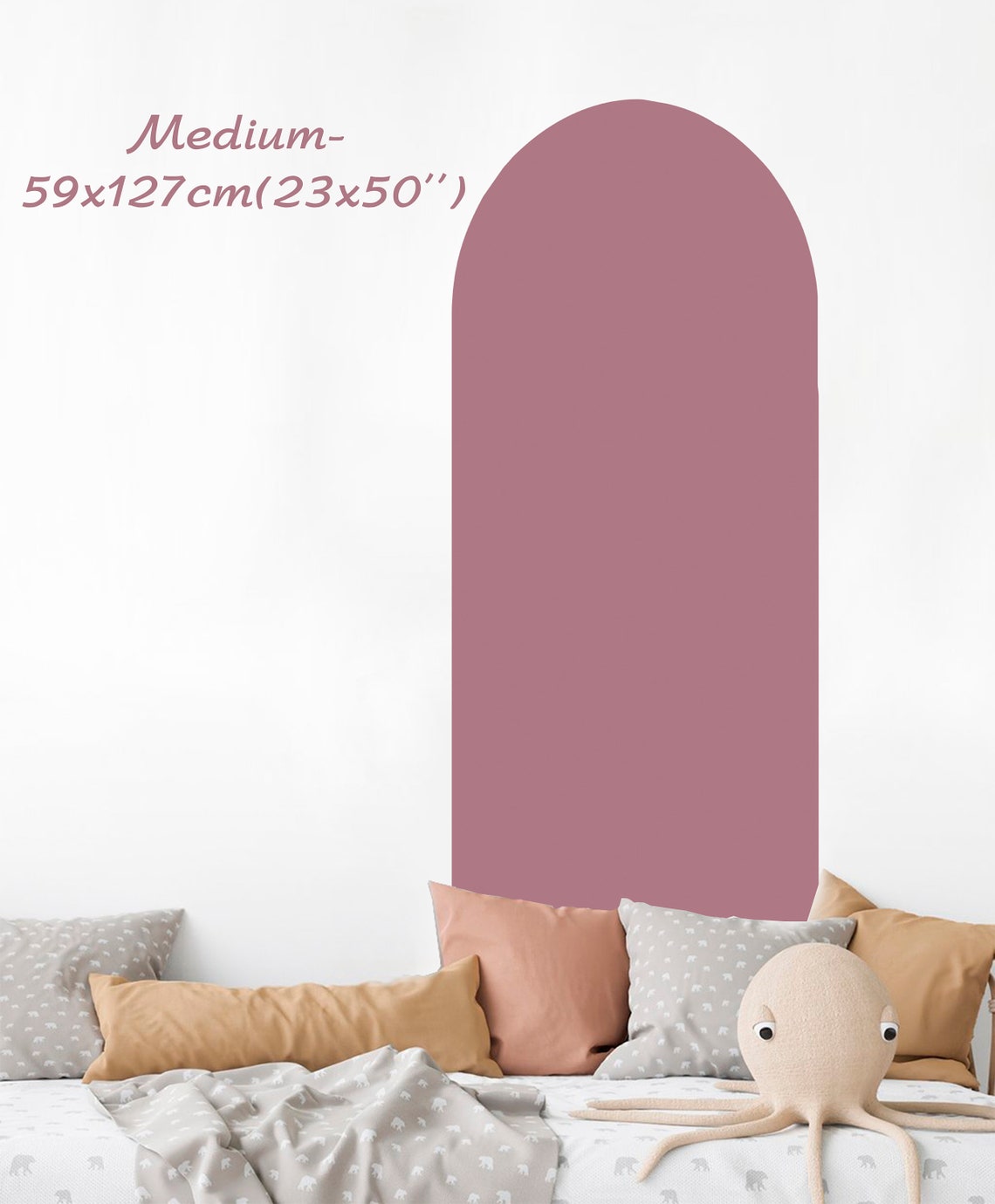 Arch Wall Decal Above Bed Decor Minimalistic Wall Decor Etsy