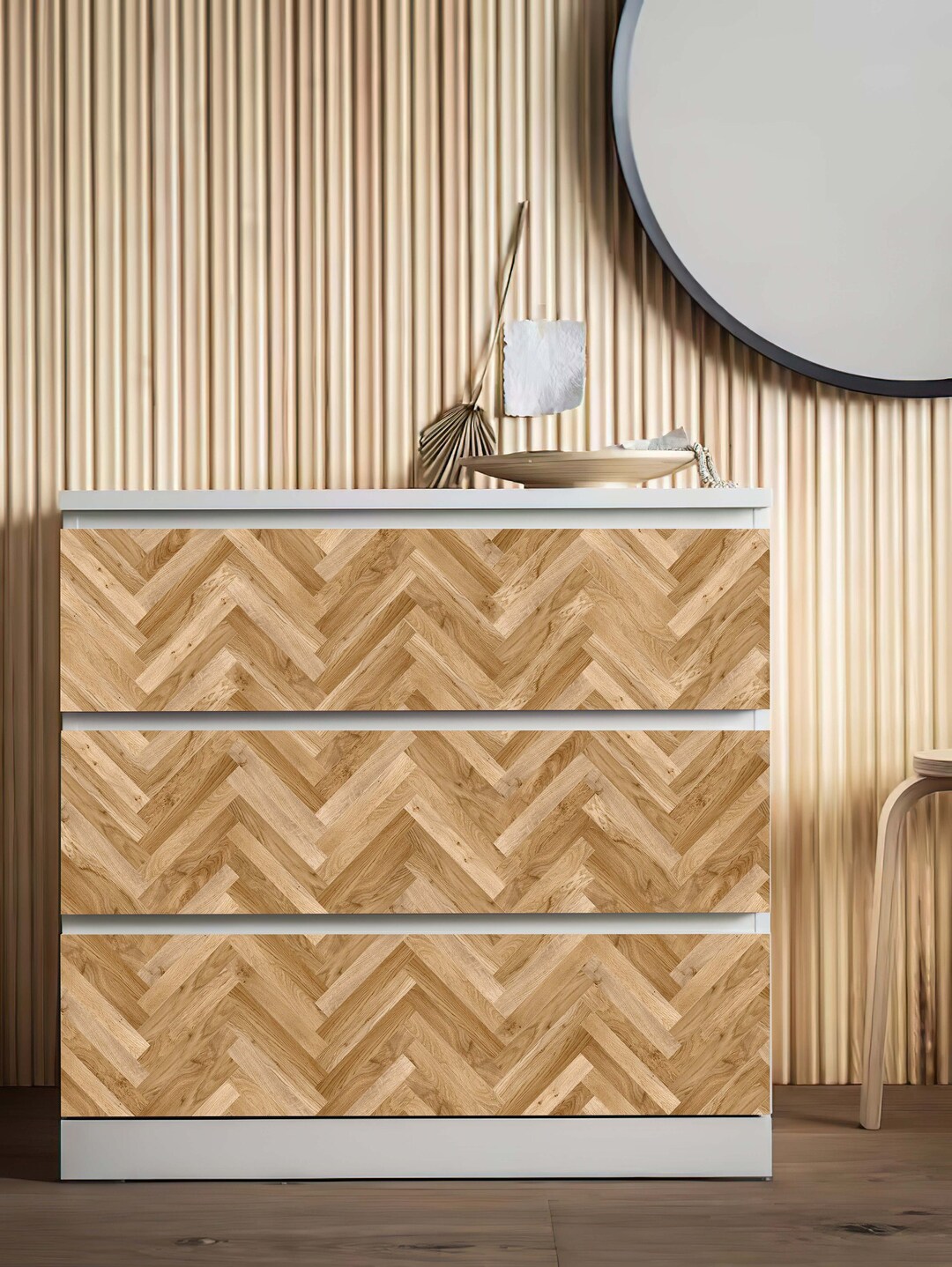 Ikea Malm Dresser Decal Wooden Texture Parquet Dresser Vinyl Etsy