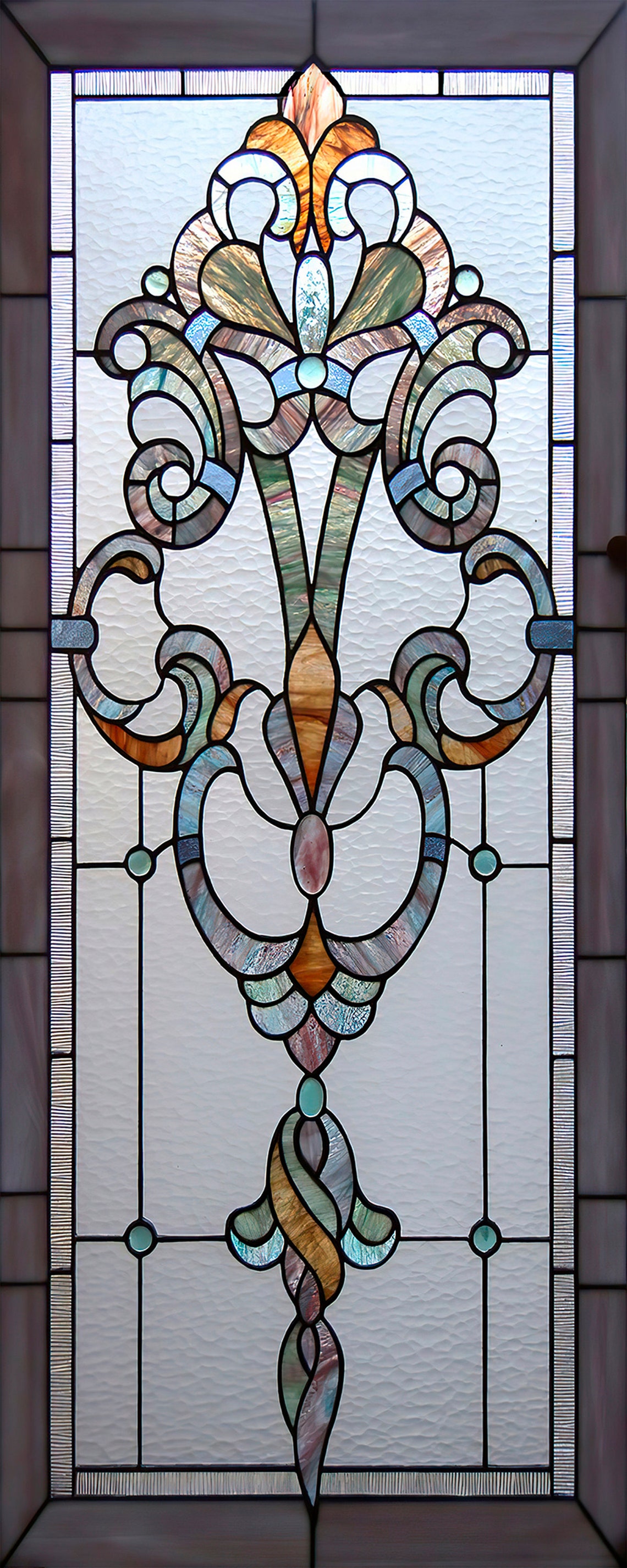 Selfadhesive Stained glass Window Film Abstract Door Mural Etsy