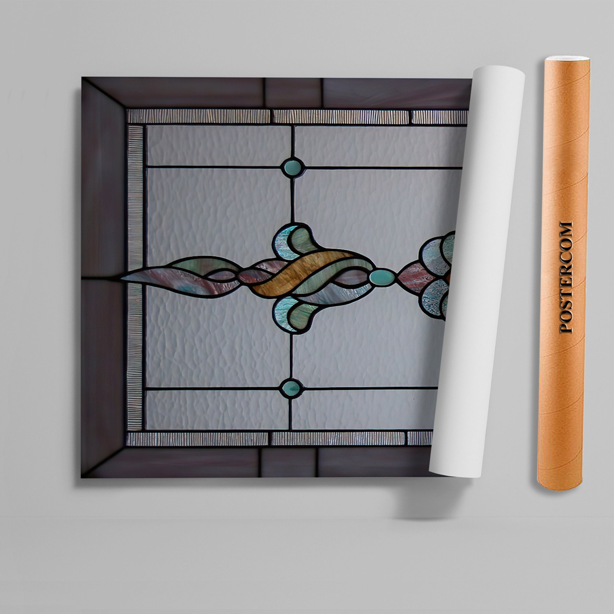 Selfadhesive Stained Glass Window Film Abstract Door Mural Etsy Canada