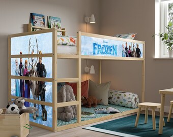 druk Zich afvragen Ongehoorzaamheid IKEA Kura Bed Sticker Frozen Heores Sticker voor Meisjes - Etsy België
