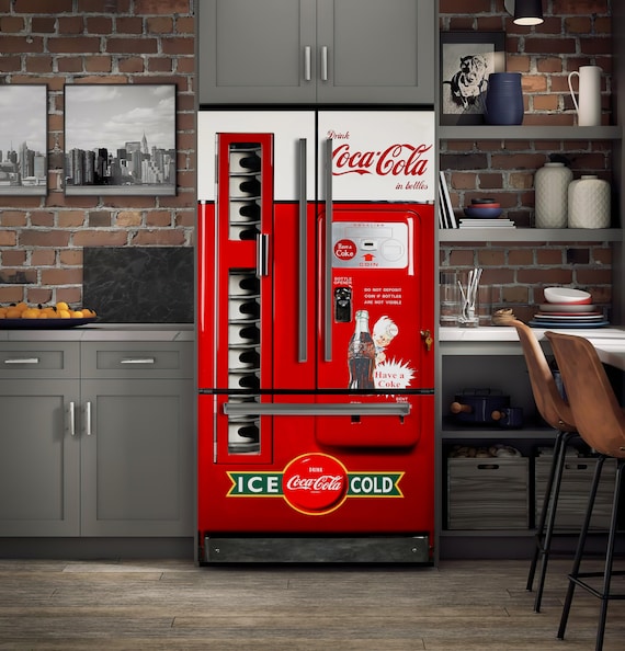 Custom Coca Cola Vending Machine FridgeWrap