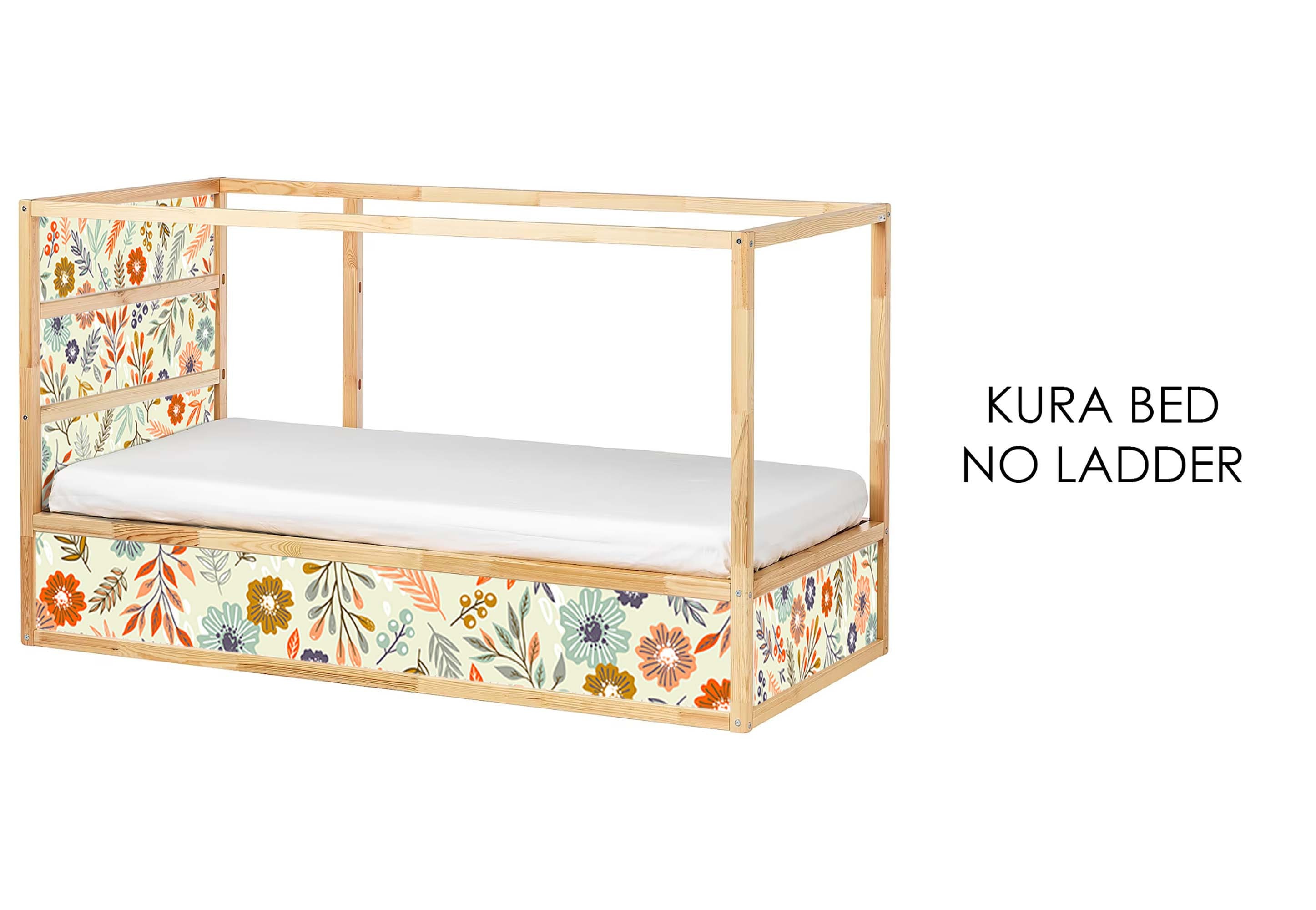 IKEA Kura Bed Decal Retro Flowers Nursery Ikea Decal for Etsy UK