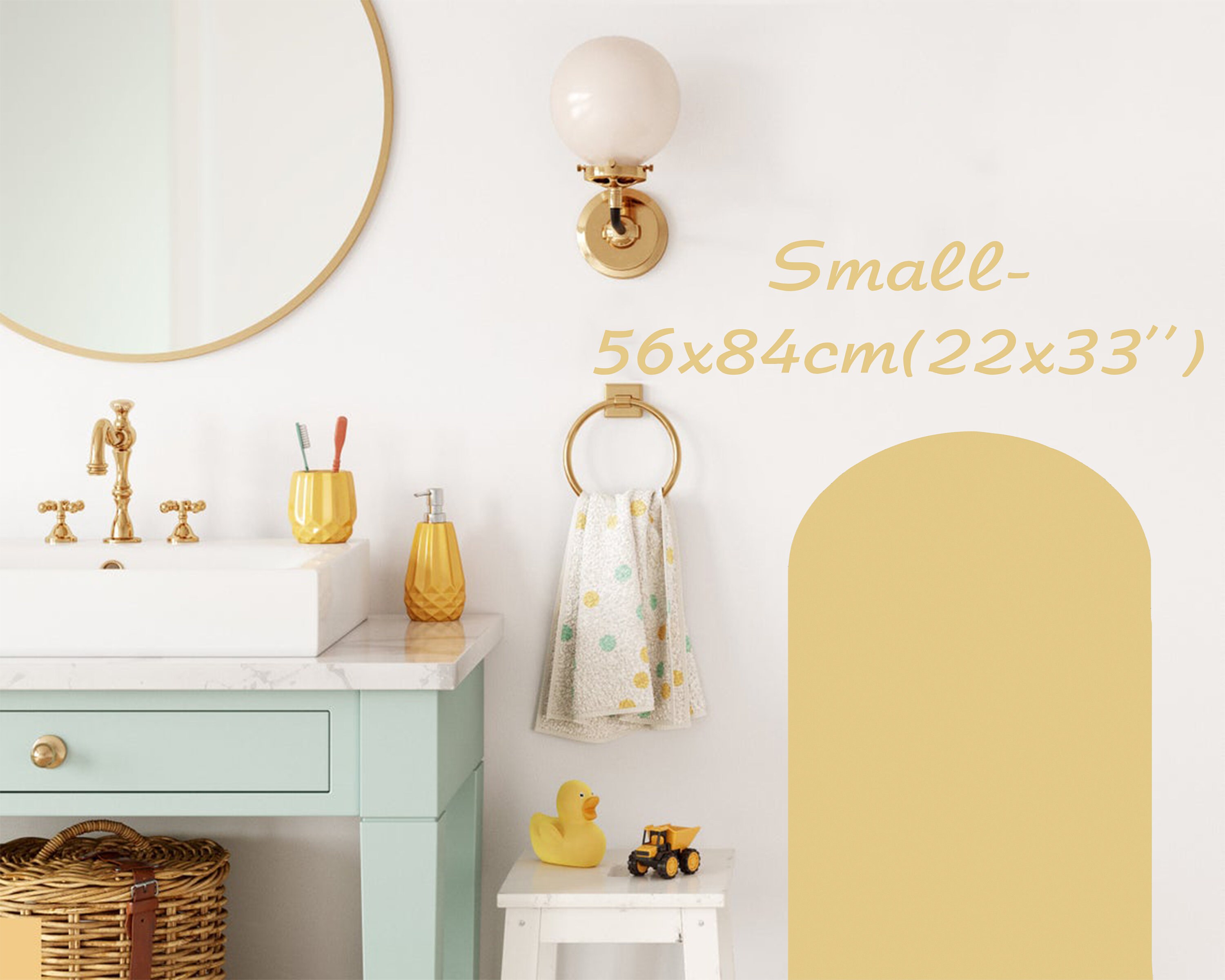 Arch Wall Decal Above Bed Decor Minimalistic Wall Decor Etsy