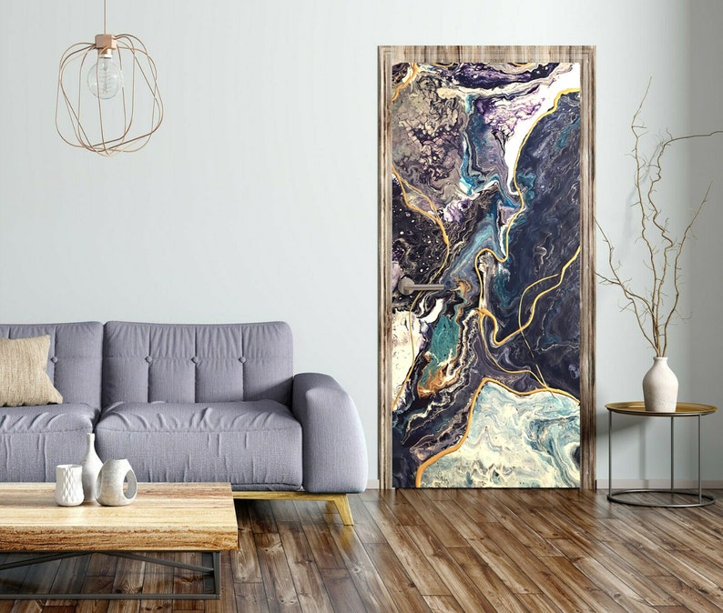 Marble Refrigerator Wrap Marble Vinyl Skin Fridge Stone Etsy