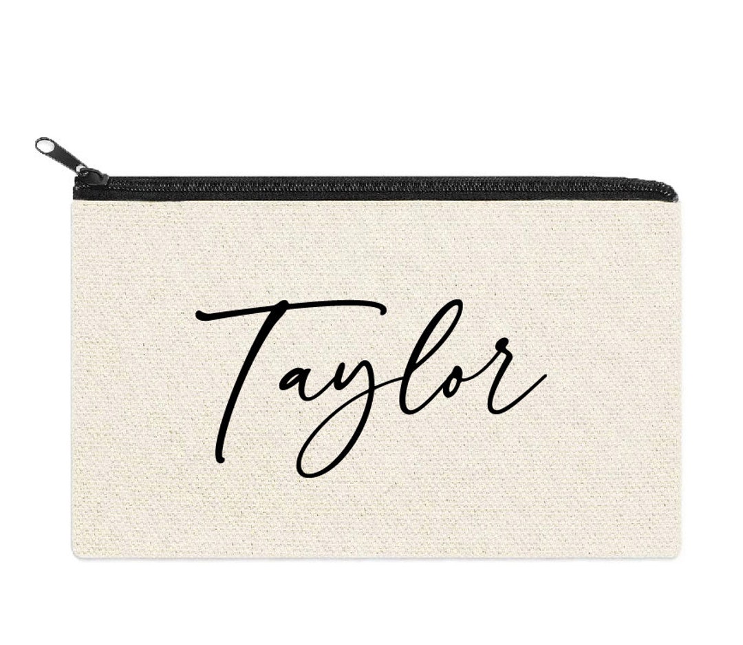 Personalized Name Canvas Makeup Bags Travel Bag Toiletry Bag Etsy