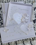 Personalised Wedding card with Optional Gift voucher/money Envelope. Boxed, A5 size