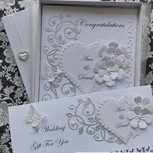 Handmade Personalised 3D Wedding Day Card & Gift Envelope