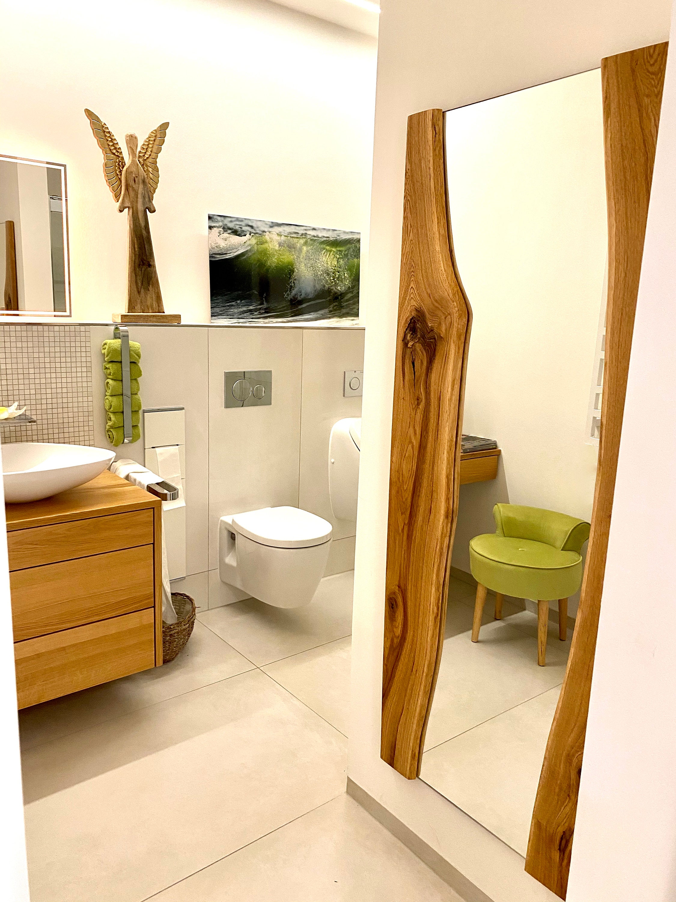 Live Edge Spiegel mit Eichenrahmen | Etsy