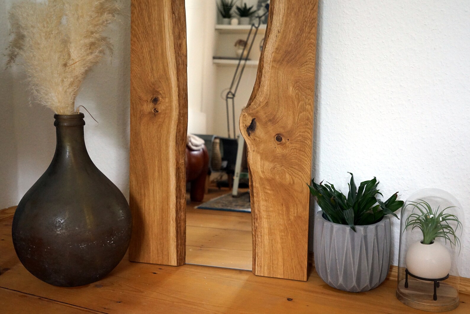 Live Edge Spiegel mit Eichenrahmen | Etsy