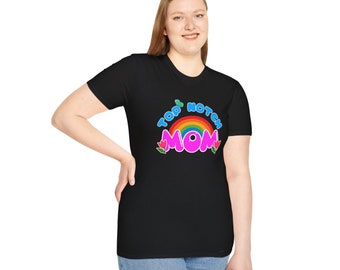 Top Notch Mom Rainbow Softstyle T-Shirt dark colors