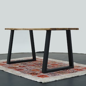 Trapezoid Metal Table Legs: Heavy Duty Steel, Set of 2