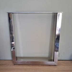 Stainless Steel U-Frame Metal Table Legs, 2x2 Inch Tubing