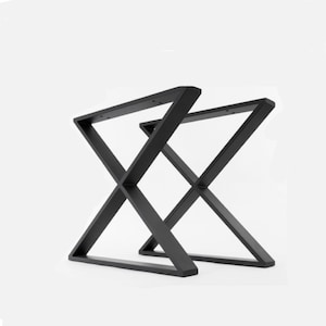 X Shaped Table Legs - Dining Table Legs - Metal Table Legs