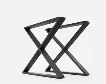 X Shaped Table Legs - Dining Table Legs - Metal Table Legs