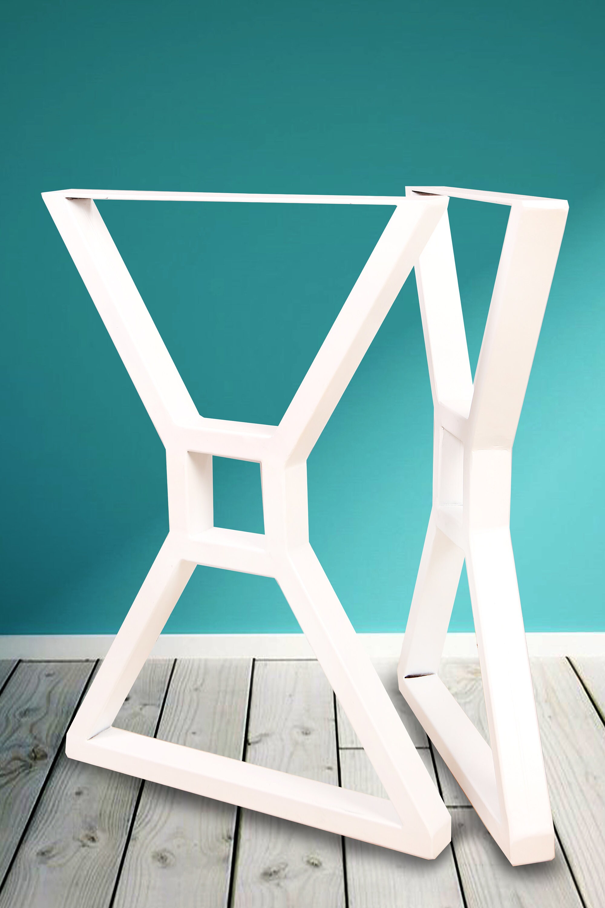 Metal X Legs DIY Steel Legs for Dining Table or Desk White Etsy
