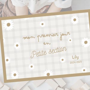 Affiche personnalisée rentrée scolaire - prénom - pancarte - panneau - carte - souvenir d'école, format papier ou numérique