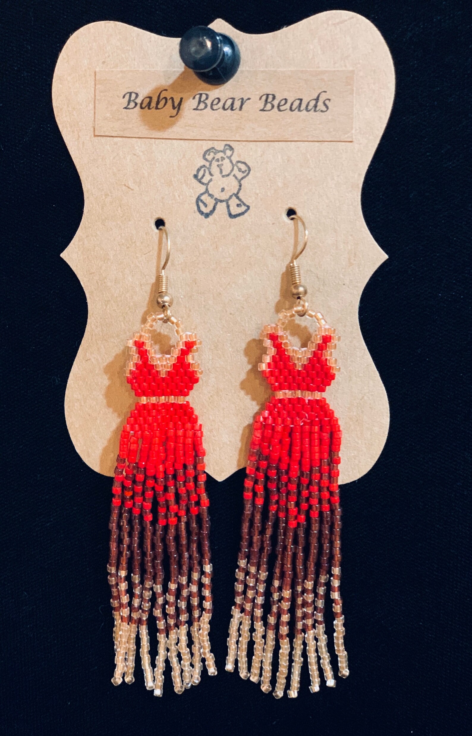 MMIW Red Dress Native American Beaded Earrings MMIW Etsy