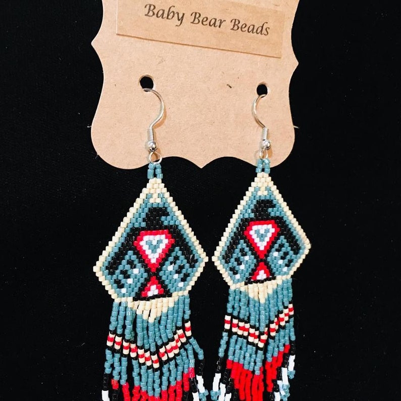 Etsy native american beaded earrings Clearance