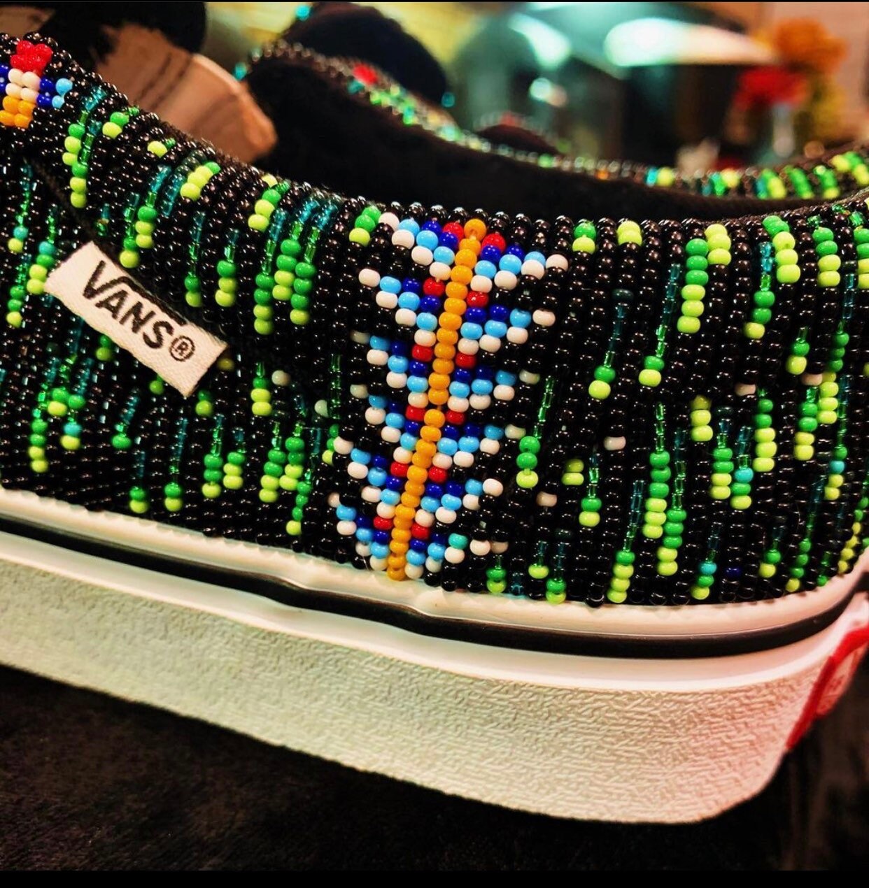 Native American Beaded Vans or Beaded Moccasins Etsy