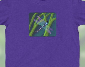 Dragonfly Print Toddler Tee: Eco-Friendly Cotton Unisex Kids Shirt