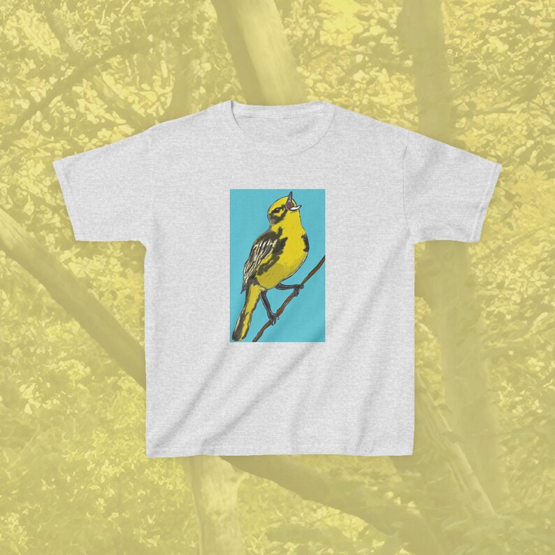 Songbird Graphic Kids Cotton Tee: Eco-Friendly Children's Shirt Bild 6