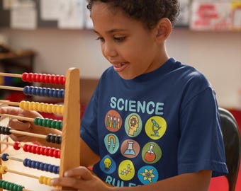 Science Symbols Kids T-Shirt: Eco-Friendly STEM Gift