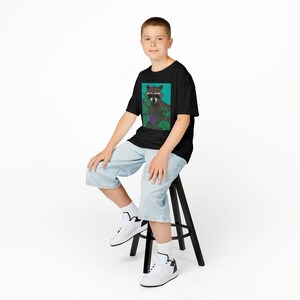 Raccoon Kids Tee: Eco-Friendly Cotton Children's Shirt, Hand-Drawn image 7