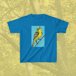 Songbird Graphic Kids Cotton Tee: Eco-Friendly Children's Shirt Bild 2