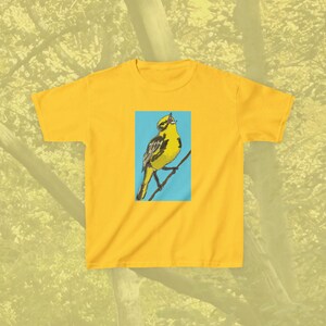 Songbird Graphic Kids Cotton Tee: Eco-Friendly Children's Shirt Bild 4