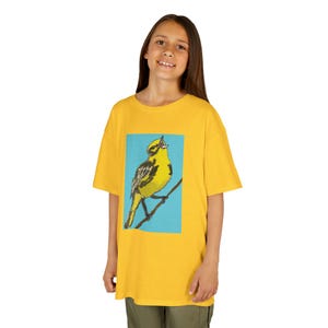 Songbird Graphic Kids Cotton Tee: Eco-Friendly Children's Shirt Bild 7