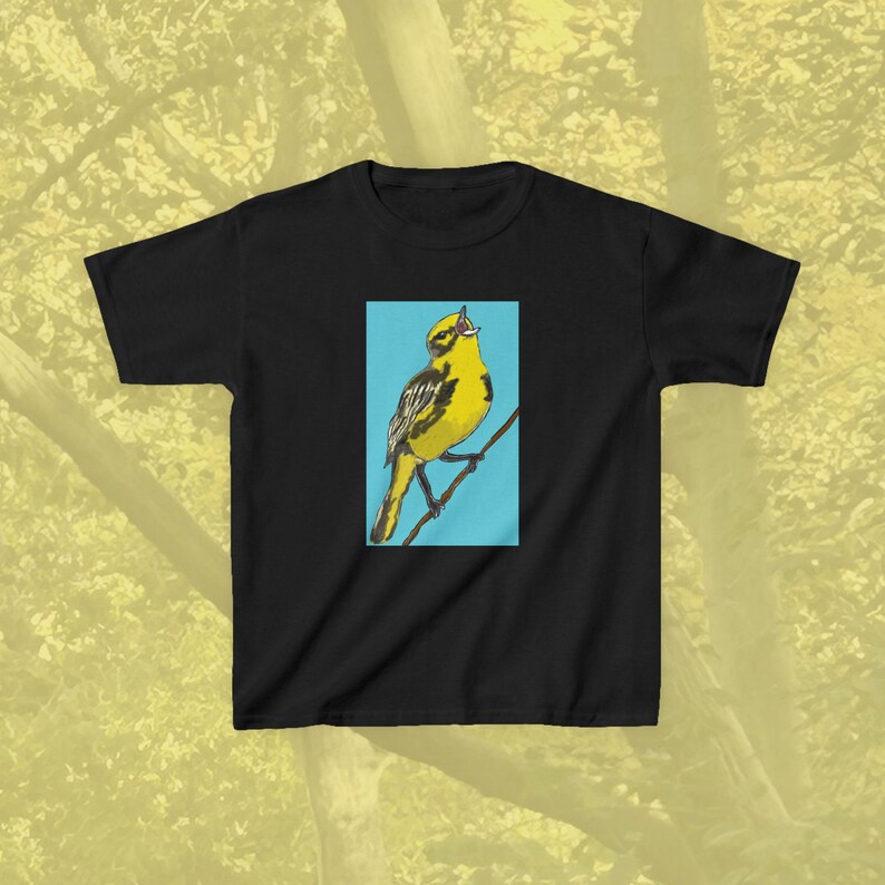 Songbird Graphic Kids Cotton Tee: Eco-Friendly Children's Shirt Bild 5
