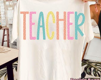 Teacher Png Polka Dot Png Back To School Design School Grades Design Occupation Png