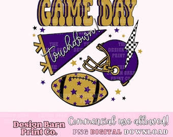 DIGITAL Game Day Football Design PNG File digital download Football Png Sublimation Game Day png Game Day Design Preppy Game Day Football