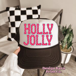 Holly Jolly Png, Retro Christmas Png, Checkered Letters Png, Santa Baby Png, Christmas Png, Cute Christmas Png, Pink Christmas Png image 4