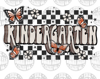 Back to school, Kindergarten PNG , Retro School PNG, First Day Of School, School Png, School Design, Sublimation, Kindergarten Design