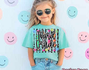 Third Grade Png, Teacher Png,Teacher Png, Back To School Design, Preppy School Png, Occupation Design