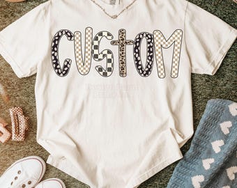 Custom Name Png, Leopard Letters, Personalized Name Png, Personalized Design, Neutral Name Png, School Png, Retro Name Png, Personalized Png
