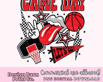 Retro Basketball Png, Basketball Sublimationsdesign, Basketball Png, Spieltag Png, Basketball Vibes Png, Sport Png