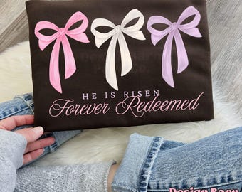 Uppstånden påsk png, återlöst påskdesign, kokett vårsäsong png, trosublimering, kristen rosett png, religiös png