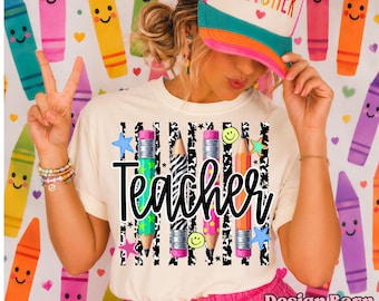 Teacher Png, Back To School Design, Preppy School Png, Occupation Design