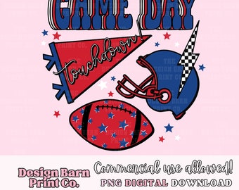 DIGITAL Game Day Football Design PNG File digital download Football Png Sublimation Game Day png Game Day Design Preppy Game Day Football