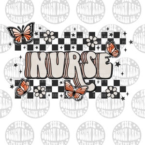 Nursing, Healthcare PNG , Retro PNG, Nurse, Occupation Png, Occupation Design, Sublimation, Nurse Design
