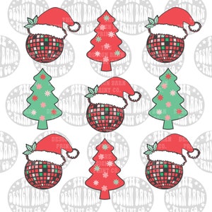 DIGITAL Disco Christmas png Christmas PNG digital download PNG Disco png Retro Png Sublimation Design Christmas Design