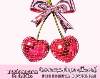 Valentinstag Kirschen Png, Disco Herz Kirschen Png, Retro Png, Disco Kirschen Png, Trendy Png, Koketten Kirschen Png, Herz Png, V-Day Design