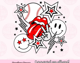 DIGITAL Baseball PNG File Sublimation Game Day PNG art Retro Sports Png Sports Png Sublimation Design Baseball Design Baseball Mama Png