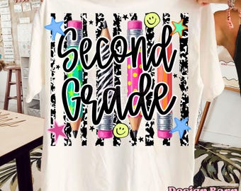 Second Grade Png, Teacher Png,Teacher Png, Back To School Design, Preppy School Png, Occupation Design