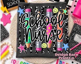 School Nurse Png, Nurse Png,Teacher Png, Back To School Design, Preppy School Png, Occupation Design
